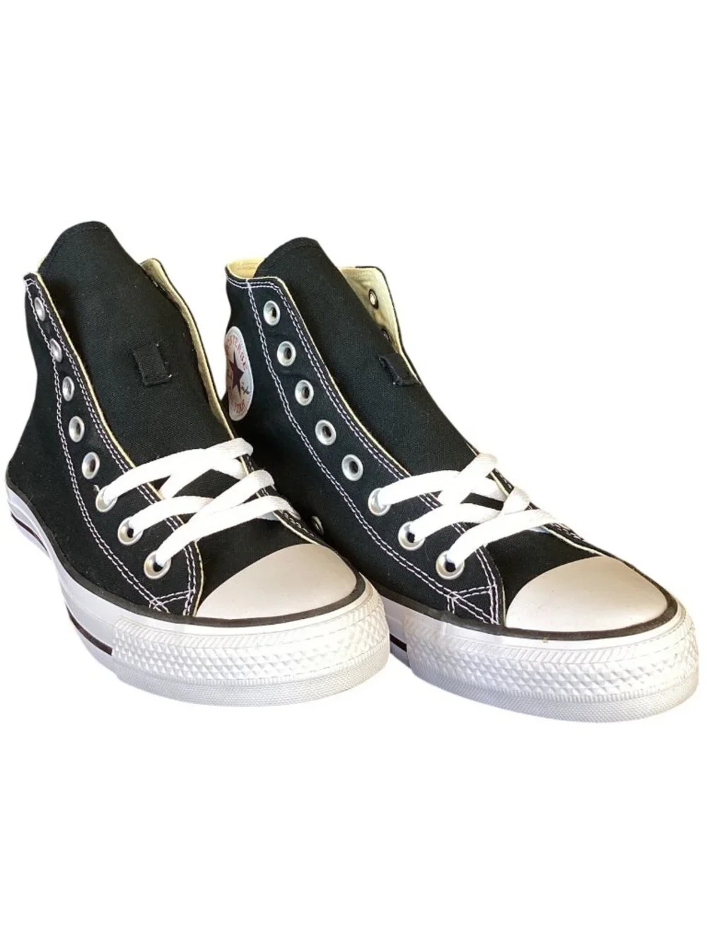 Converse Chuck Taylor All Star High Top Black Canvas Sneakers M 6.5 W 8.5 New